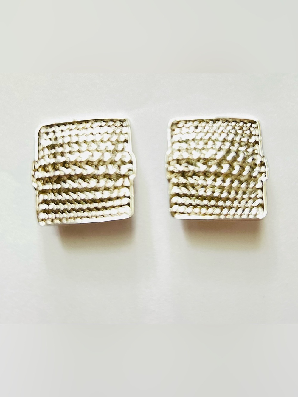 Vintage 10 Tow Square Clip Earrings